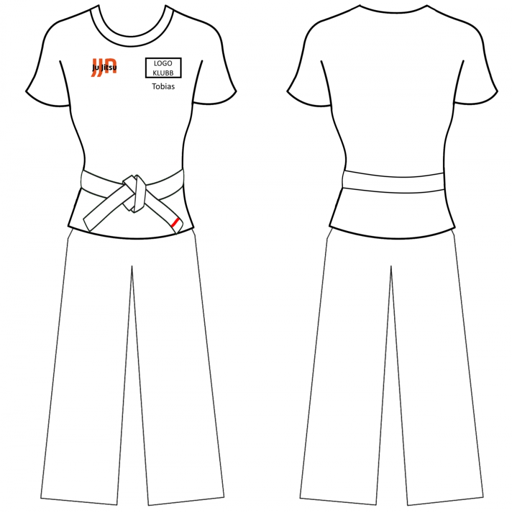 Hvit t-skjorte til White belt program